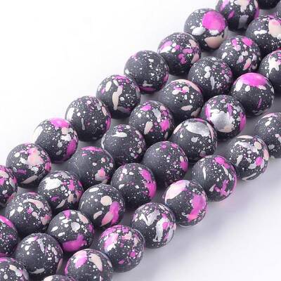 Baking Painted Glass Bead Strands