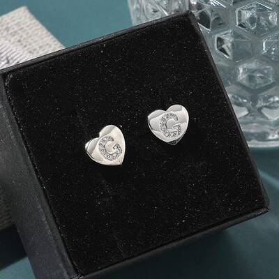 Rack Plating Brass Micro Pave Clear Cubic Zirconia Stud Earrings