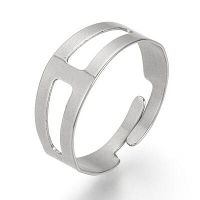 Tarnish Resistant Adjustable 304 Stainless Steel Finger Ring Settings