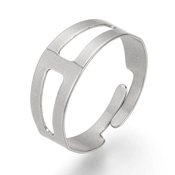 Tarnish Resistant Adjustable 304 Stainless Steel Finger Ring Settings