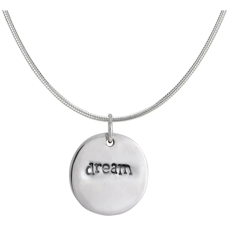 Believe Dream Double Sided Sterling Necklace - with Diamond Cut Chain
