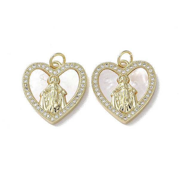 Brass Micro Pave Cubic Zirconia Pendants