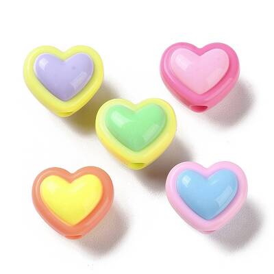 Two Tone Opaque Acrylic Beads