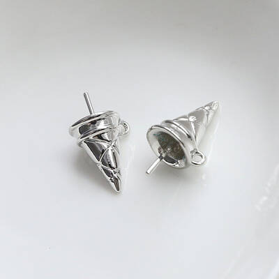 Brass Ice Cream Cone Peg Bail Pin Charms