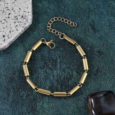 304 Stainless Steel Column Link Chain Bracelets for Women