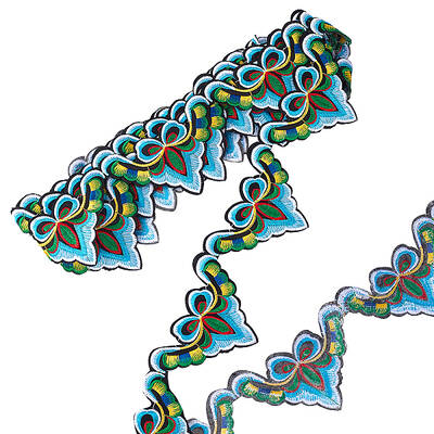 Ethnic Style Embroidery Polyester Ribbons