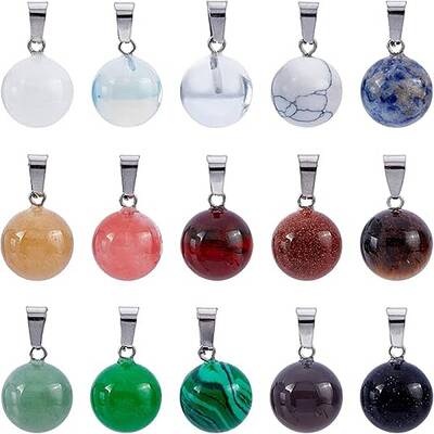 Round Gemstone Pendants