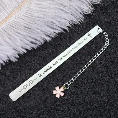 Flower Design Bookmark, 1 Count Christian Religious Bookmark, Bible Verse Bookmark, Reading Gift for Book Lovers, Gift for Fr...