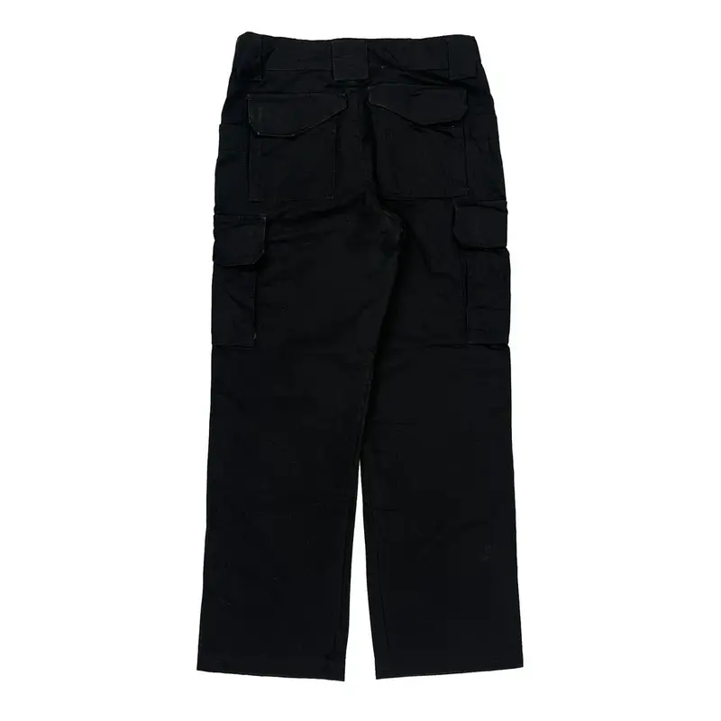 True Spec Cargo Trousers - 30W 28L Black Polyester Blend | Size: 30″ waist
