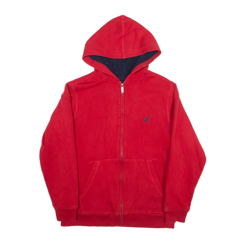 NAUTICA Hoodie Red Full Zip Boys L