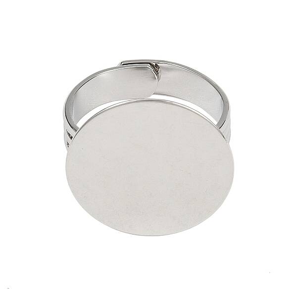 Flat Round Brass Pad Ring Settings