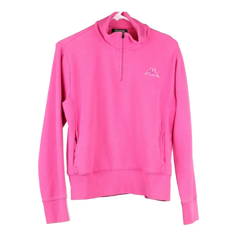 Age 14-16 Kappa 1/4 Zip - XL Pink Cotton Blend