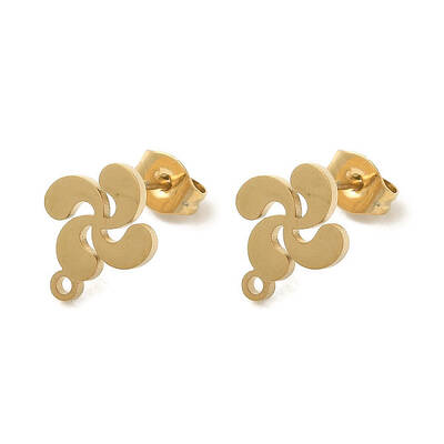 Ion Plating(IP) 304 Stainless Steel Stud Earring Findings