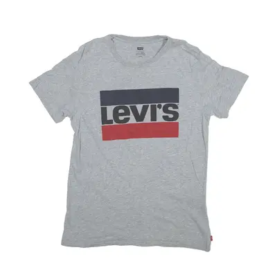 LEVI'S T-Shirt Grey Short Sleeve Mens S