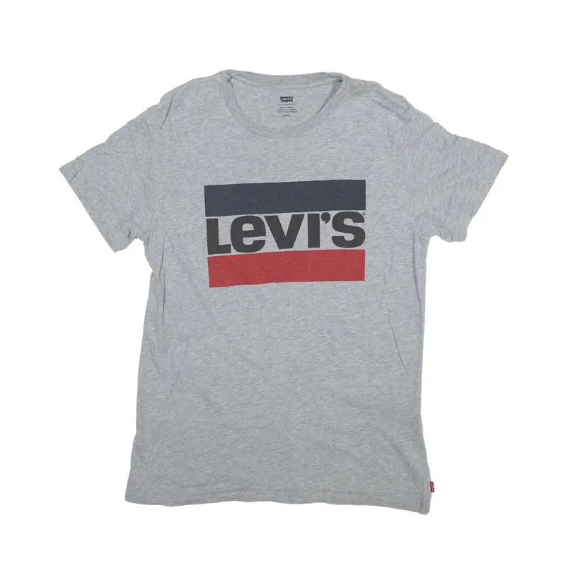 LEVI'S T-Shirt Grey Short Sleeve Mens S