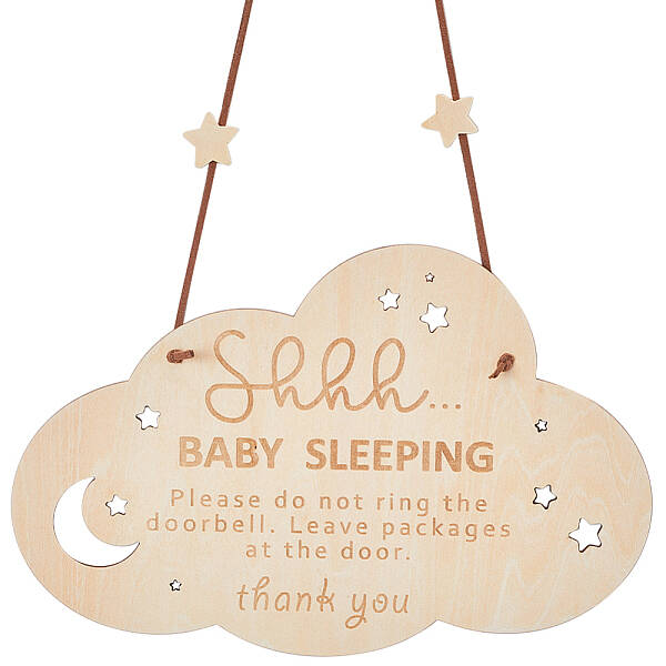 Baby Sleeping Do Not Disturb Wood Door Hanging Decorations