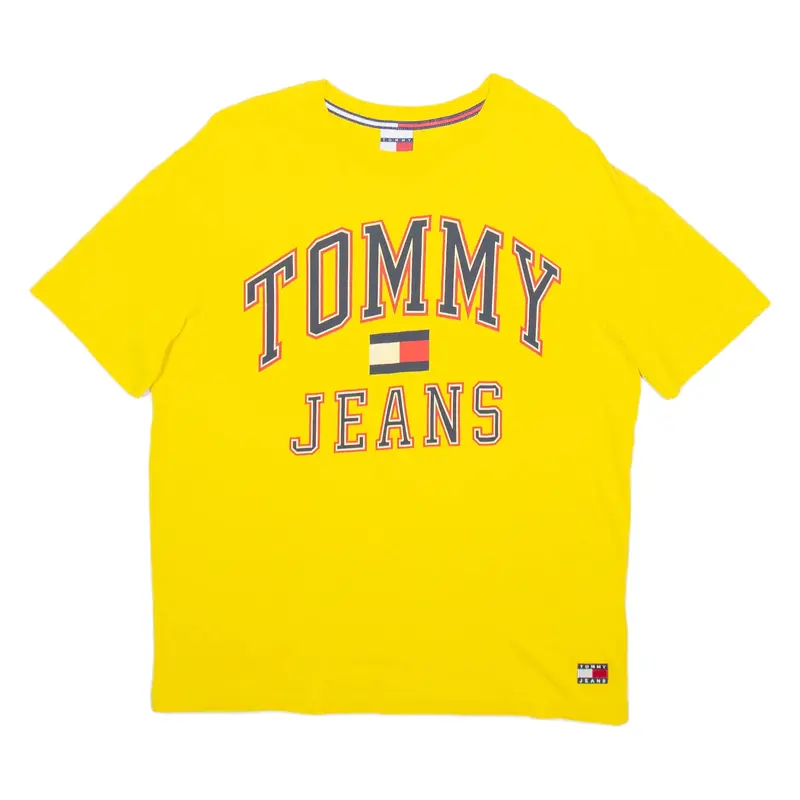 TOMMY HILFIGER JEANS Mens T-Shirt Yellow M