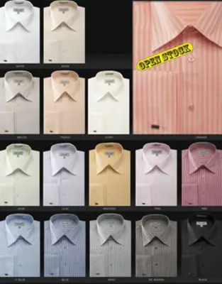 Fratello French Cuff Sage And Red - Herringbone Tweed Stripe Big And Tall Sizes 18 19 20 21 22 Inch Men's Dress Shirt Neck