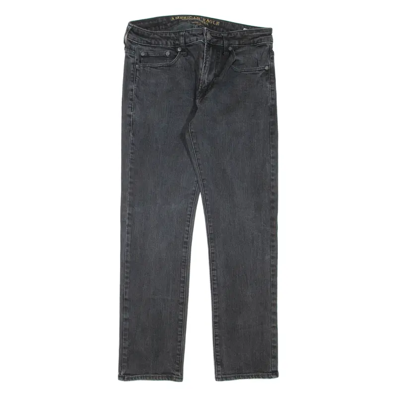 AMERICAN EAGLE Active Flex Mens Jeans Grey Regular Straight W30 L30