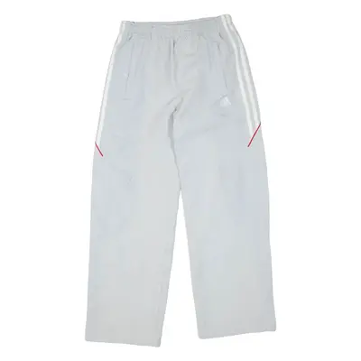 ADIDAS Boys Track Pants Grey Wide-Leg 10Y W22 L26