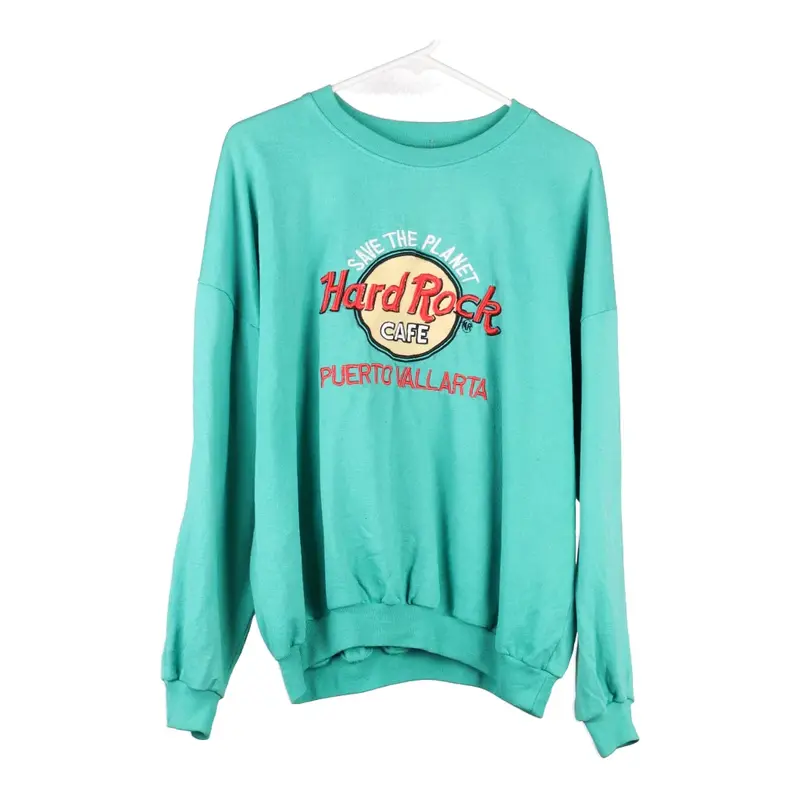 Puerto Vallarta Hard Rock Cafe Sweatshirt - XL Green Cotton