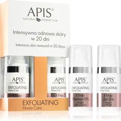 Apis Natural Cosmetics Exfoliation Home Care set for restructuring and intense skin tightening 2× 15 ml