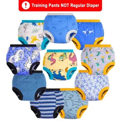 10-Pack Cotton Potty Training Pants for Boys and Girls – Soft and Comfortable Training Underwear