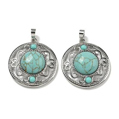 Synthetic Green Turquoise Pendants