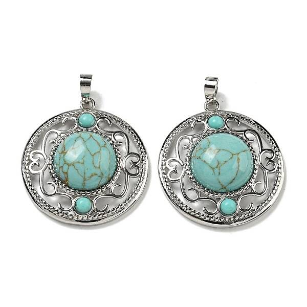 Synthetic Green Turquoise Pendants