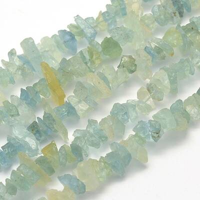 Rough Raw Natural Aquamarine Beads Strands