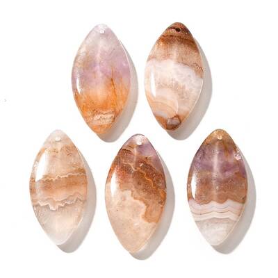 Natural Amethyst Lace Agate Pendants