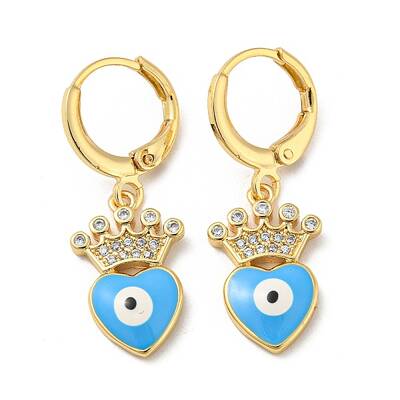 Real 18K Gold Plated Brass Dangle Leverback Earrings