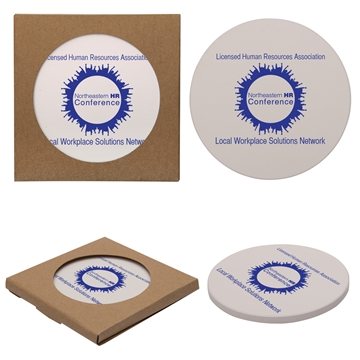 100 Custom Single Round Stone Coaster