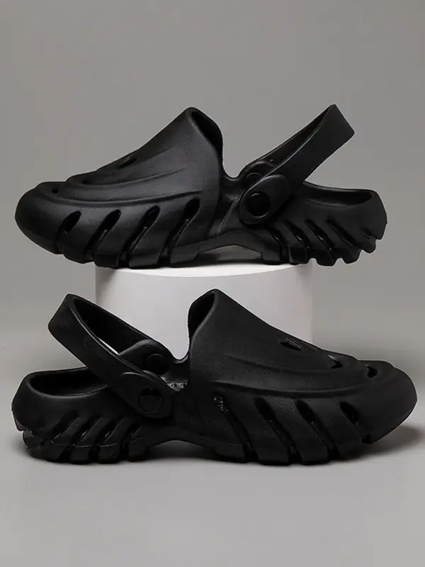 Men's Casual Hollow out Design Clogs, Comfortable Breathable Clogs for Summer, Lightweight Non-slip Slippers for Indoor and O...