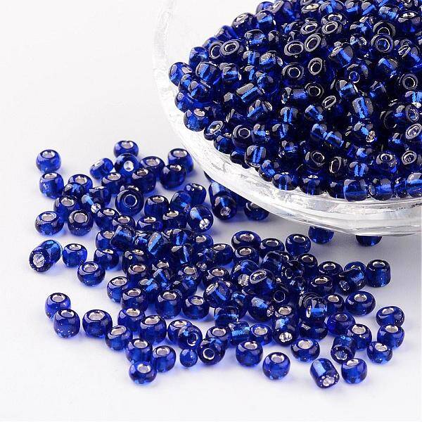 6/0 Round Silver Lined Round Hole Glass Seed Beads
