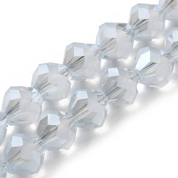 Electroplate Transparent Glass Beads Strands