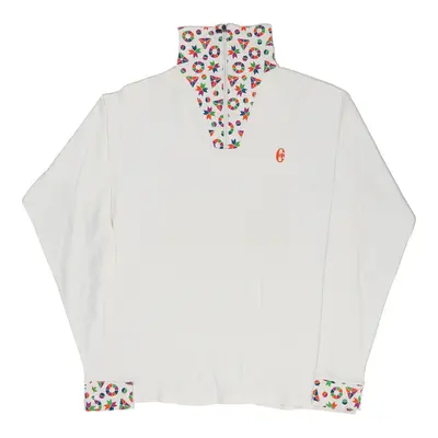 Conte Of Florence 1/4 Zip - Small White Cotton