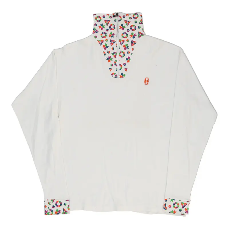 Conte Of Florence 1/4 Zip - Small White Cotton