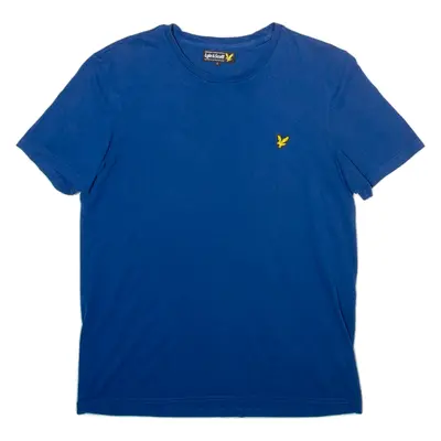 LYLE & SCOTT Mens T-Shirt Blue Crew Neck L