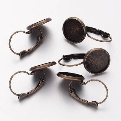 Brass Leverback Earring Findings