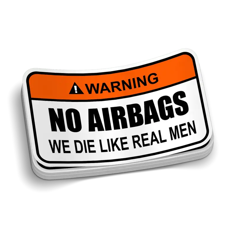 No Airbags Decal