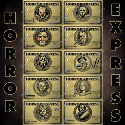 Horror Express Custom Credit Card Cover Halloween holiday Pop Culture Vinyl Skin Stickers