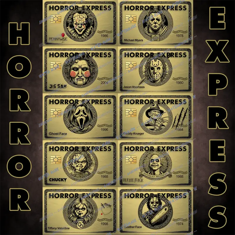 Horror Express Custom Credit Card Cover Halloween holiday Pop Culture Vinyl Skin Stickers