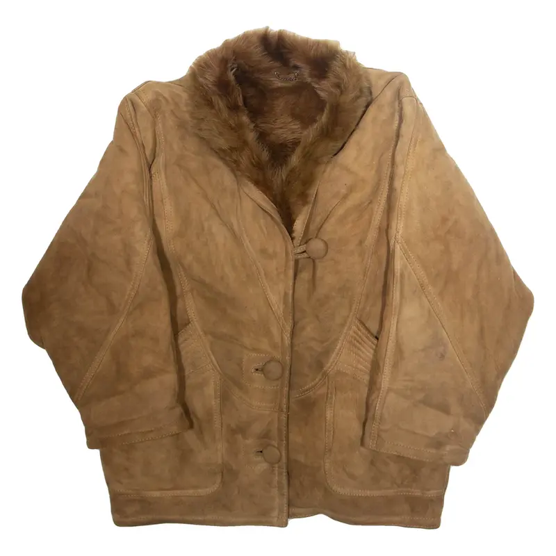 Mens Aviator Jacket Brown L