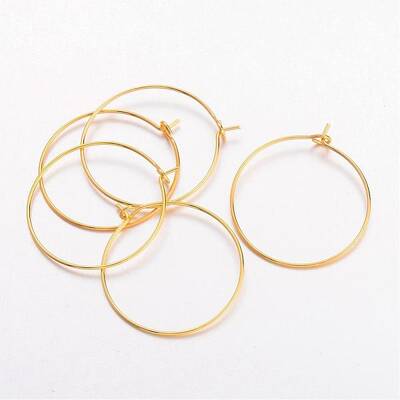 Brass Wine Glass Charm Rings