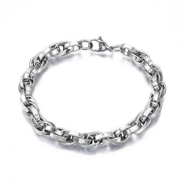 Non-Tarnish 201 Stainless Steel Rope Chain Bracelet