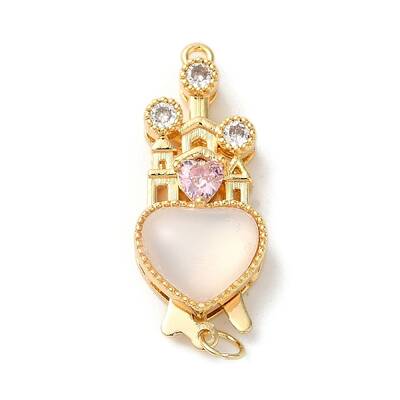 Brass Micro Pave Cubic Zirconia Box Clasps
