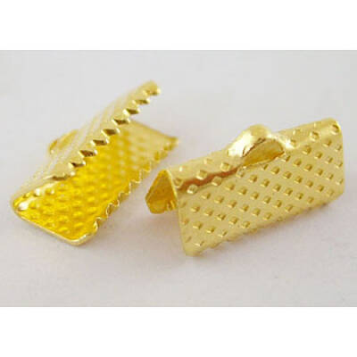 Iron Ribbon Crimp Ends