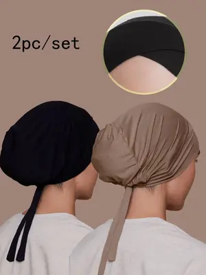Women's Fashion Underscarf Set, Adjustable Elastic Hijab Headscarf, Breathable Material, Suitable for All Seasons
