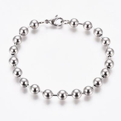 Tarnish Resistant 304 Stainless Steel Ball Chain Bracelets